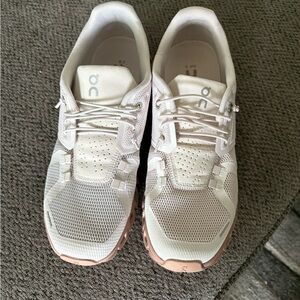 On Running Women's Cream Athletic Shoes